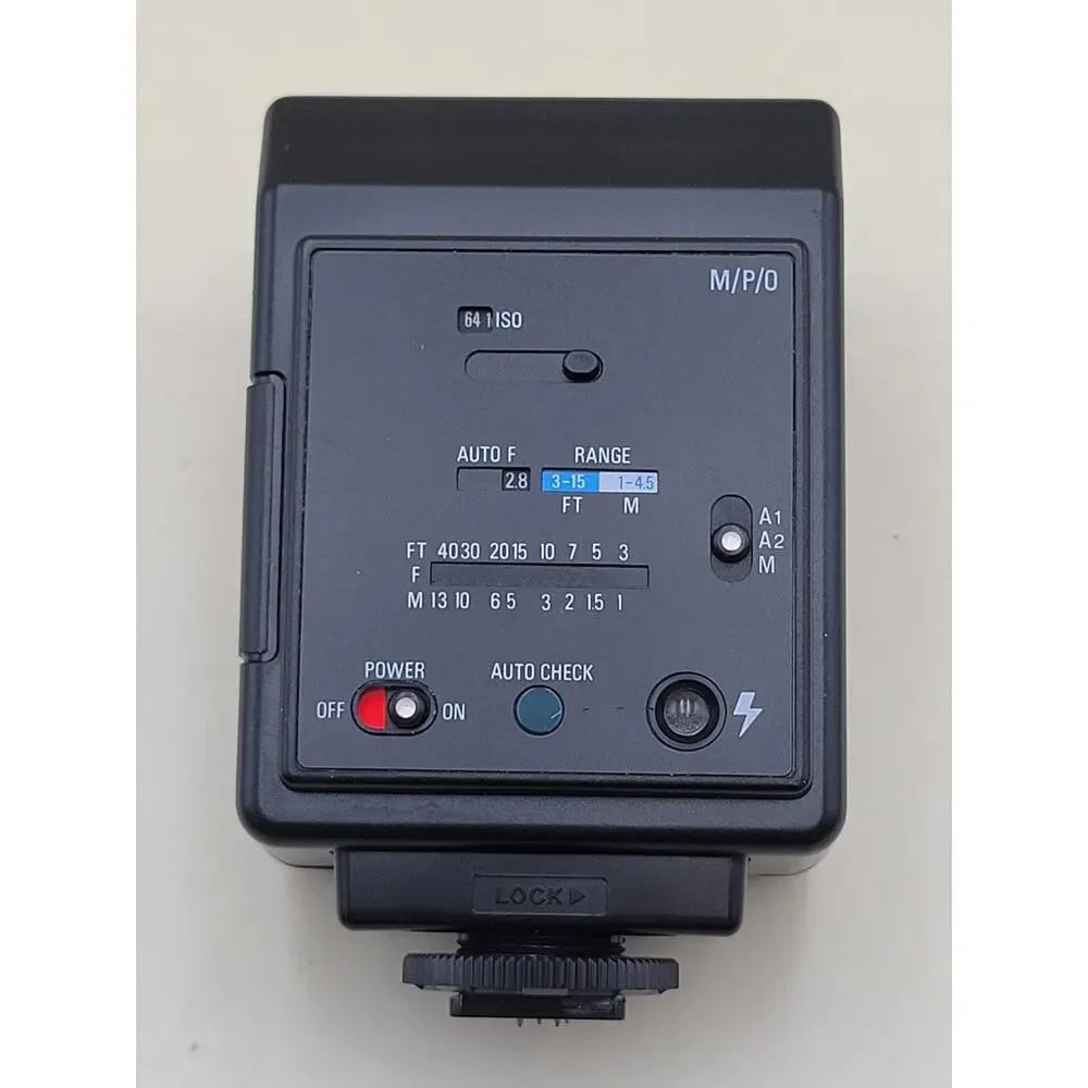 Vivitar 2600-D Auto Thyristor Hot Shoe Mount Camera Flash Vintage Black